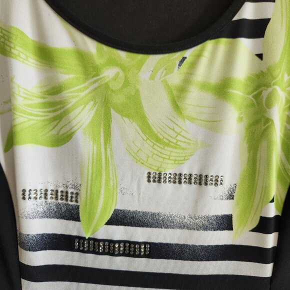 Picadilly Fashions Black and Striped Dress - Picture 2 of 6